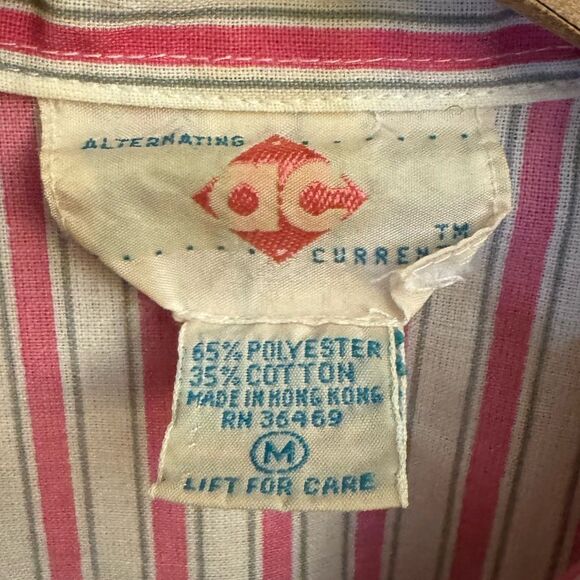 Vintage 60’s Alternating Current Size Medium Pinstripe Collared Romper - Picture 14 of 14